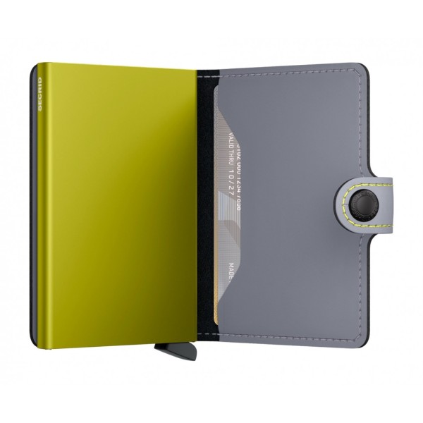 Πορτοφόλι - Καρτοθήκη Secrid Miniwallet Matte Grey - Lime