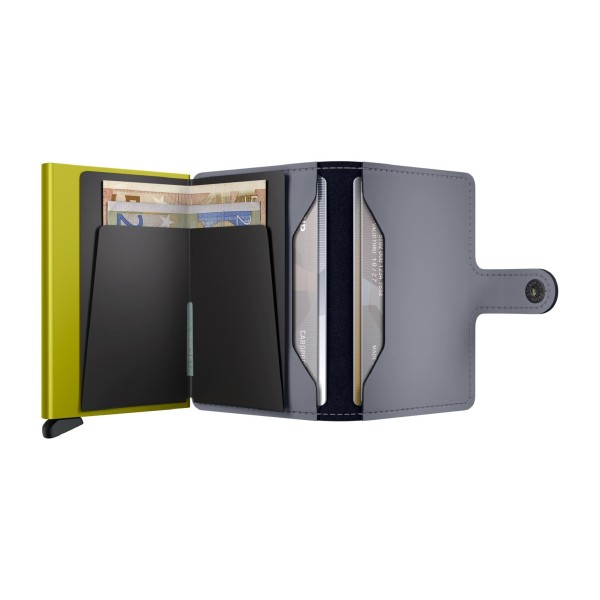 Πορτοφόλι - Καρτοθήκη Secrid Miniwallet Matte Grey - Lime