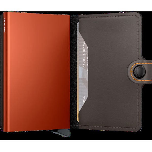 Πορτοφόλι - Καρτοθήκη Secrid Miniwallet Truffle & Orange