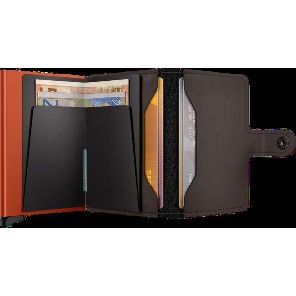 Πορτοφόλι - Καρτοθήκη Secrid Miniwallet Truffle & Orange