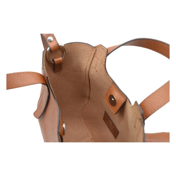 Τσάντα Γυναικεία Δερμάτινη 7.Dots Olympia-15-113 Brown ΤΣΑΝΤΕΣ & ΠΟΡΤΟΦΟΛΙΑ