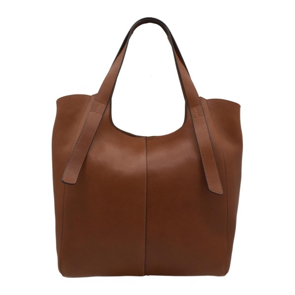 Τσάντα Γυναικεία Δερμάτινη 7.Dots Olympia-15-114 Brown ΤΣΑΝΤΕΣ & ΠΟΡΤΟΦΟΛΙΑ