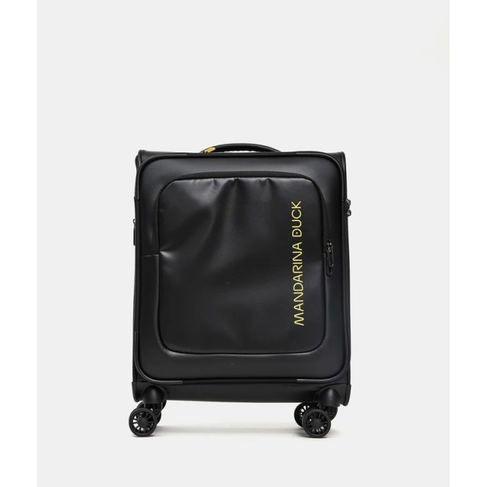 Mandarina Duck Eco Coated Soft Trolley Βαλίτσα Καμπίνας Μαλακή 55cm P10OSV01  Black
