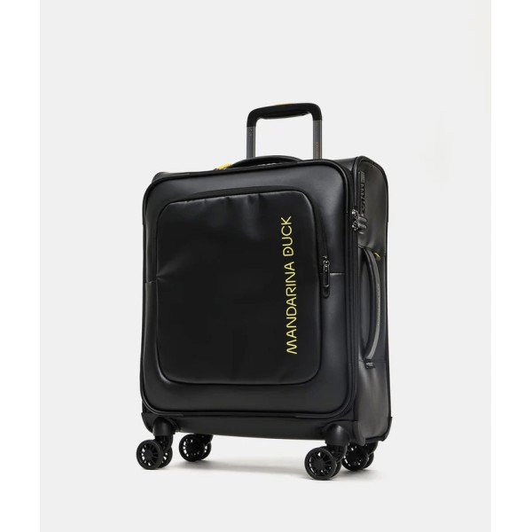 Mandarina Duck Eco Coated Soft Trolley Βαλίτσα Καμπίνας Μαλακή 55cm P10OSV01  Black