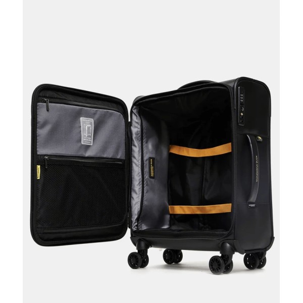 Mandarina Duck Eco Coated Soft Trolley Βαλίτσα Καμπίνας Μαλακή 55cm P10OSV01  Black