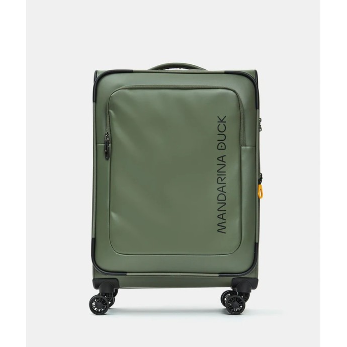 Βαλίτσα Μεσαία Επεκτεινόμενη Mandarina Duck Coated Soft Trolley P10OSV03 Spinner 67cm Pine Green