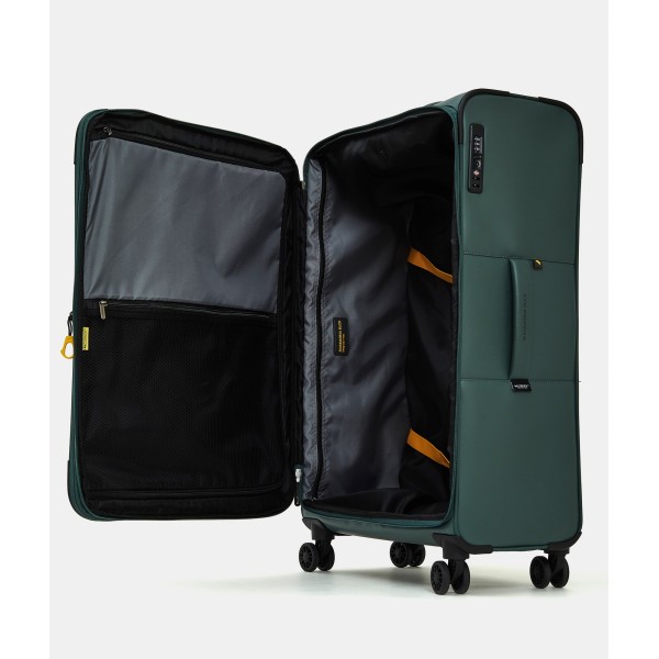 Βαλίτσα Μεγάλη Μαλακή Επεκτεινόμενη Mandarina Duck Eco Coated Soft P10OSV04 78x47x27.5/32 Deep Green