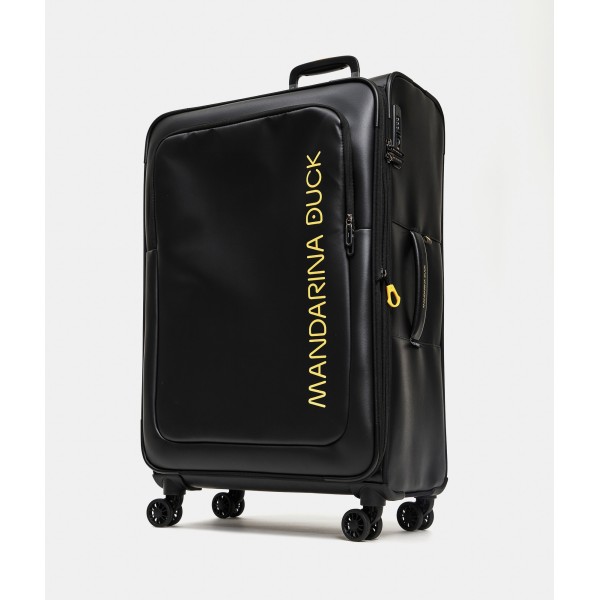 Βαλίτσα Μεγάλη Μαλακή Επεκτεινόμενη Mandarina Duck Eco Coated Soft Trolley 78x48x27.5/32cm Black