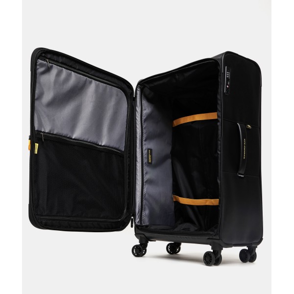 Βαλίτσα Μεγάλη Μαλακή Επεκτεινόμενη Mandarina Duck Eco Coated Soft Trolley 78x48x27.5/32cm Black