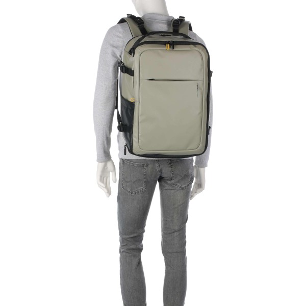Σακίδιο Πλάτης Καμπίνας-Τροχήλατο Mandarina Duck Eco Coated Soft Trolley Backpack Mud