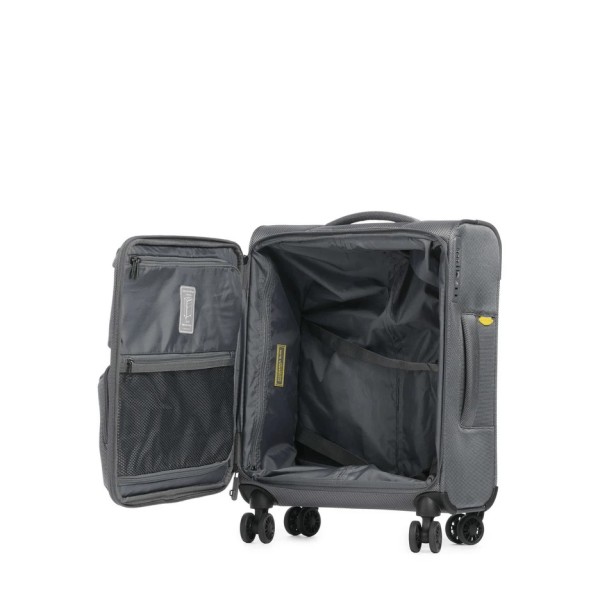 Mandarina Duck Zephyr Soft Trolley Βαλίτσα Καμπίνας Μαλακή Sp 55cm P10OTV01 Graphite