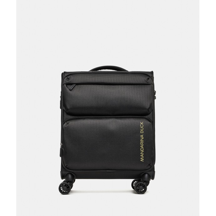 Βαλίτσα Καμπίνας Μαλακή Mandarina Duck Zephyr Soft Trolley P10OTV01 Spinner 55cm Black ΒΑΛΙΤΣΕΣ & ΣΑΚΟΙ ΤΑΞΙΔΙΟΥ