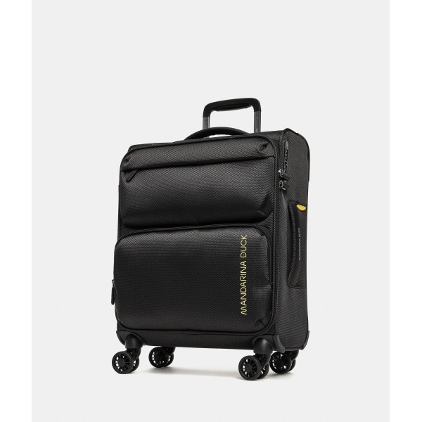 Βαλίτσα Καμπίνας Μαλακή Mandarina Duck Zephyr Soft Trolley P10OTV01 Spinner 55cm Black ΒΑΛΙΤΣΕΣ & ΣΑΚΟΙ ΤΑΞΙΔΙΟΥ