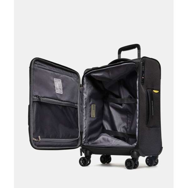 Βαλίτσα Καμπίνας Μαλακή Mandarina Duck Zephyr Soft Trolley P10OTV01 Spinner 55cm Black ΒΑΛΙΤΣΕΣ & ΣΑΚΟΙ ΤΑΞΙΔΙΟΥ