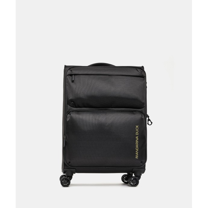 Βαλίτσα Καμπίνας Μαλακή Mandarina Duck Zephyr Soft Trolley P10OTV03 Spinner 67cm Black ΒΑΛΙΤΣΕΣ & ΣΑΚΟΙ ΤΑΞΙΔΙΟΥ