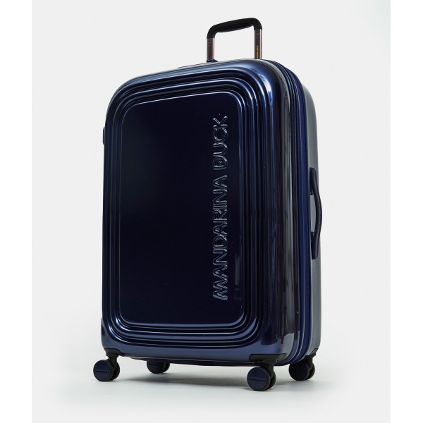 Βαλίτσα Μεγάλη Σκληρή Επεκτεινόμεvη Mandarina Duck Logoduck+ Metal P10OUV32 Spinner 75cm Blue Indigo ΒΑΛΙΤΣΕΣ & ΣΑΚΟΙ ΤΑΞΙΔΙΟΥ