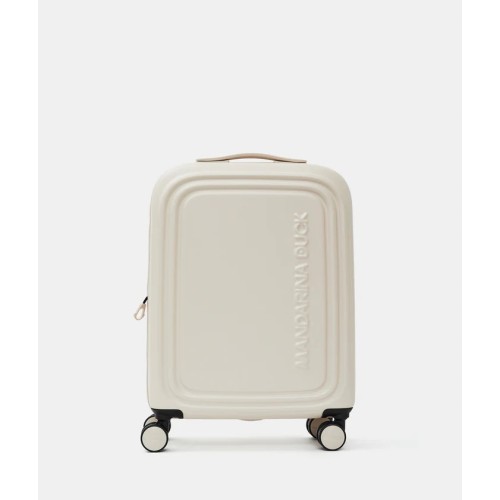Βαλίτσα Καμπίνας Σκληρή Επεκτεινόμεvη Mandarina Duck  P10SZV24 Spinner 55x40x20 White Mocha