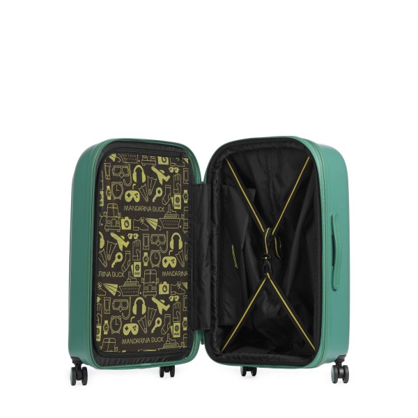 Βαλίτσα Μεσαία Σκληρή Επεκτεινόμεvη Mandarina Duck Logoduck+ |69x45x32/35cm| Foliage Green