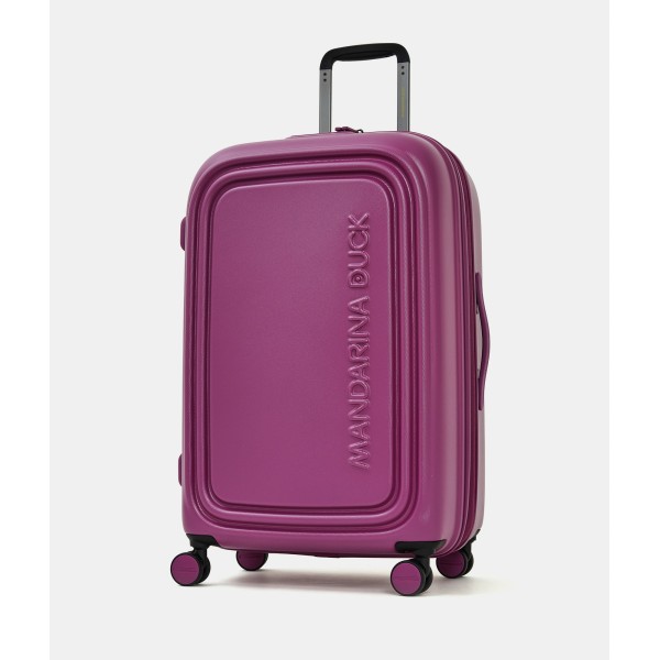 Βαλίτσα Μεσαία Σκληρή Επεκτεινόμεvη Mandarina Duck Logoduck+ |69x45x32/35cm| Digital Pink