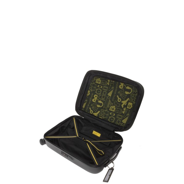Βαλίτσα Καμπίνας Σκληρή Επεκτεινόμεvη Mandarina Duck Logoduck+ |55x35x23/26cm| Black