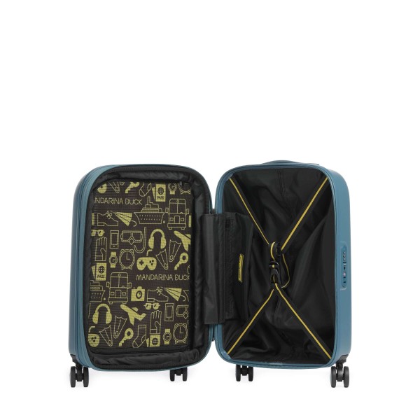 Βαλίτσα Καμπίνας Σκληρή Επεκτεινόμεvη Mandarina Duck Logoduck+ |55x35x23/26cm| Tailor Blue