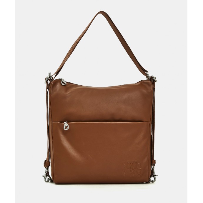 Mandarina Duck Τσάντα Ώμου MD20 Leather Shoulder Bag P10TKT72 Indian Tan