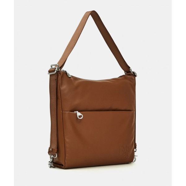 Mandarina Duck Τσάντα Ώμου MD20 Leather Shoulder Bag P10TKT72 Indian Tan