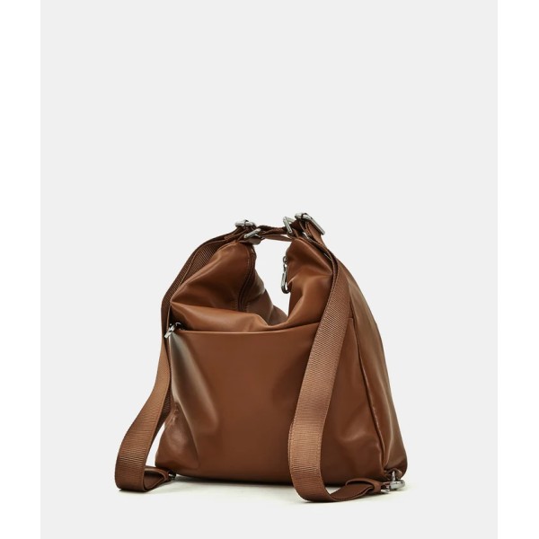 Mandarina Duck Τσάντα Ώμου MD20 Leather Shoulder Bag P10TKT72 Indian Tan