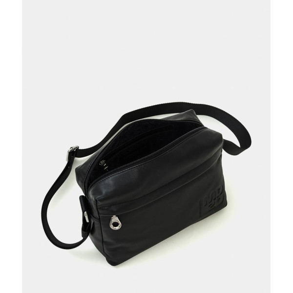 Τσάντα Ώμου Mandarina Duck MD20 Leather Medium Crossbody Bag P10TKTV8 Nero