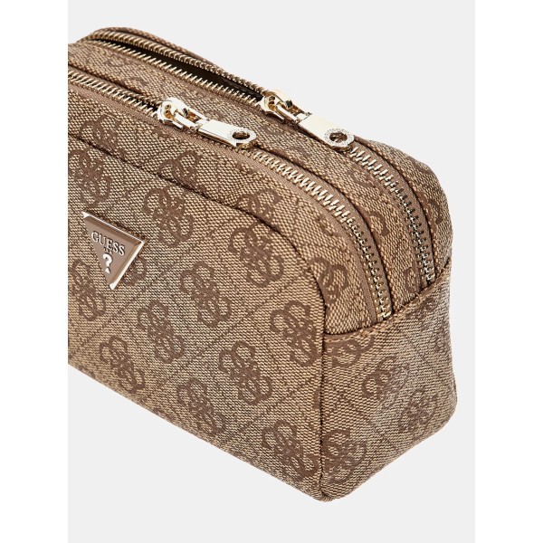 Νεσεσέρ Καλλυντικών  Guess Zamira Double Zip PW7514P5273-LTL Latte Logo