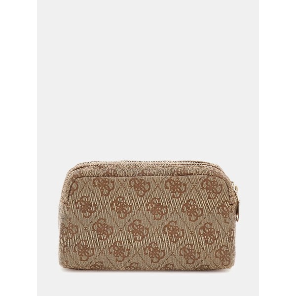 Νεσεσέρ Καλλυντικών  Guess Zamira Double Zip PW7514P5273-LTL Latte Logo