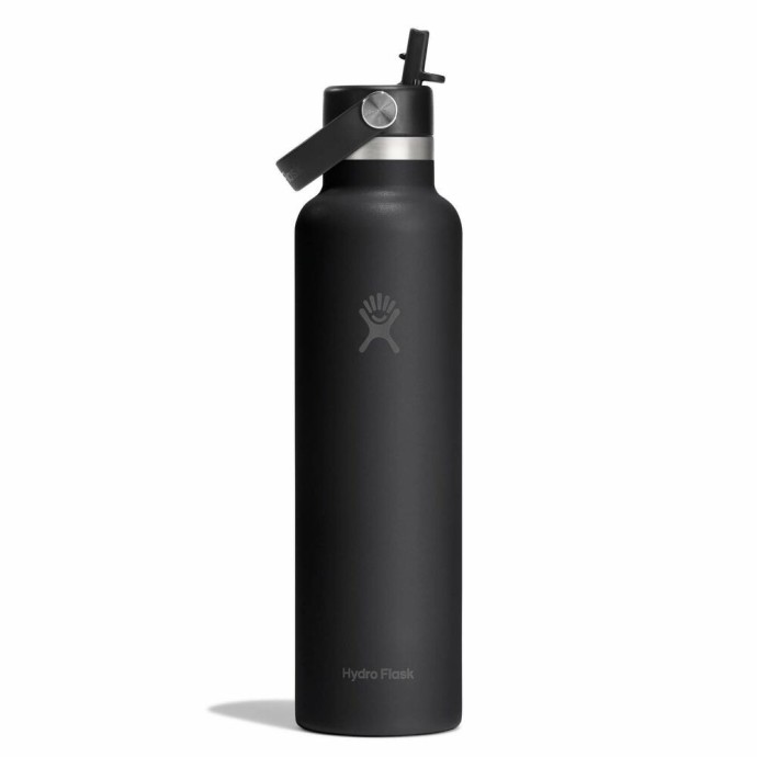 Hydro Flask Standard Flex Straw Cap Μπουκάλι Θερμός Ανοξείδωτο 621ml Black