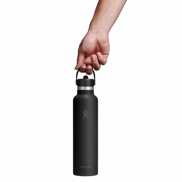 Hydro Flask Standard Flex Straw Cap Μπουκάλι Θερμός Ανοξείδωτο 621ml Black