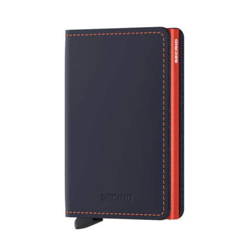 Πορτοφόλι- Καρτοθήκη Secrid Slimwallet Nightblue - Orange