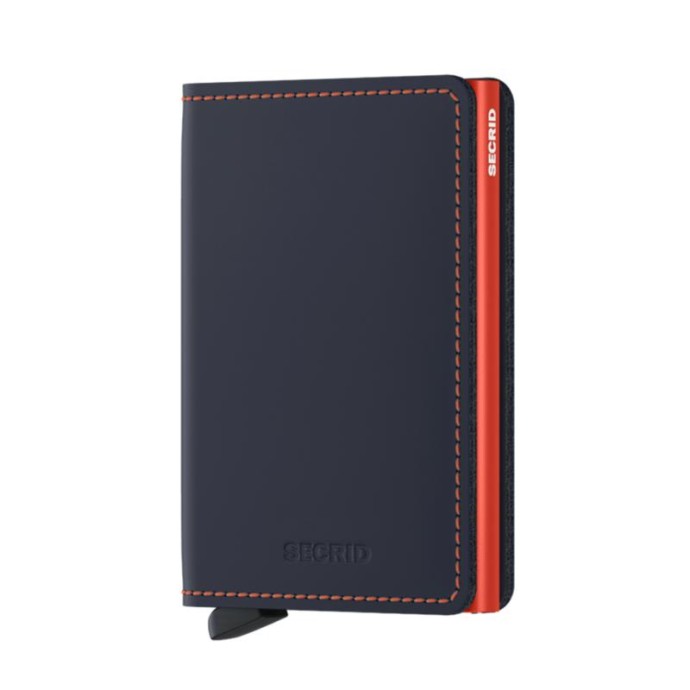 Πορτοφόλι- Καρτοθήκη Secrid Slimwallet Nightblue - Orange