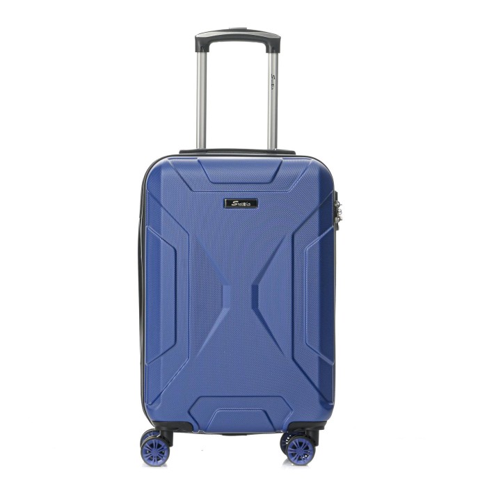 Βαλίτσα Καμπίνας Σκληρή Επεκτεινόμενη Stelxis Zeus 55x39x23/26cm Μπλε