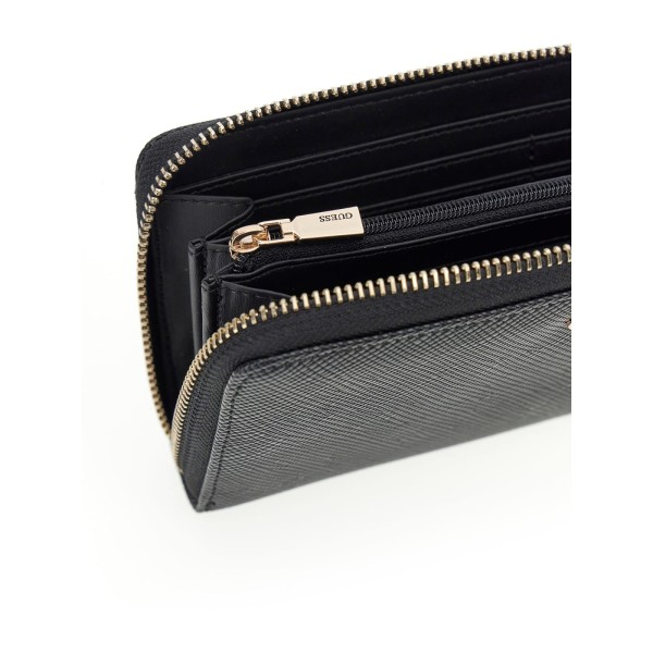 Πορτοφόλι Γυναικείο Guess Laurel II Large Zip Around Black