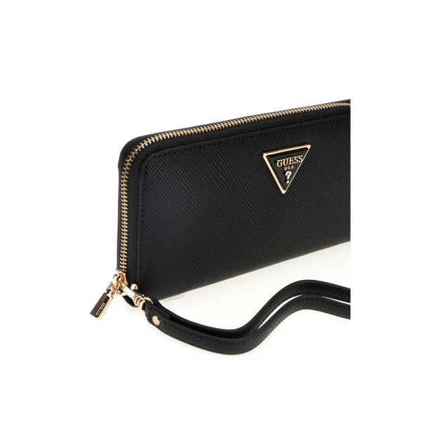 Πορτοφόλι Γυναικείο Guess Laurel II Large Zip Around Black