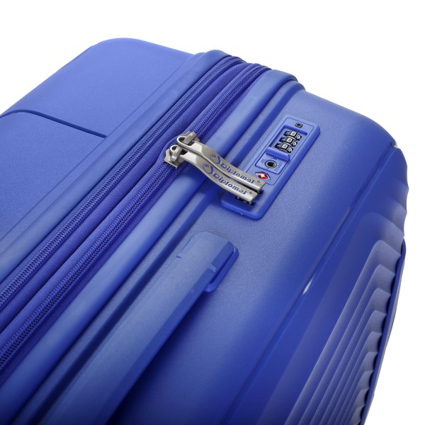 Βαλίτσα Μεσαία Σκληρή Επεκτεινόμενη Diplomat TD8001-M 64cm The New York Collection Μπλε