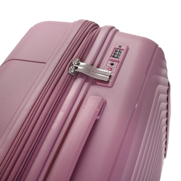 Βαλίτσα Καμπίνας Σκληρή Επεκτεινόμενη Diplomat TD8001-S 55cm The New York Collection Ροζ