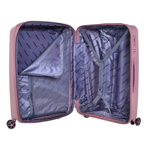 Βαλίτσα Καμπίνας Σκληρή Επεκτεινόμενη Diplomat TD8001-S 55cm The New York Collection Ροζ