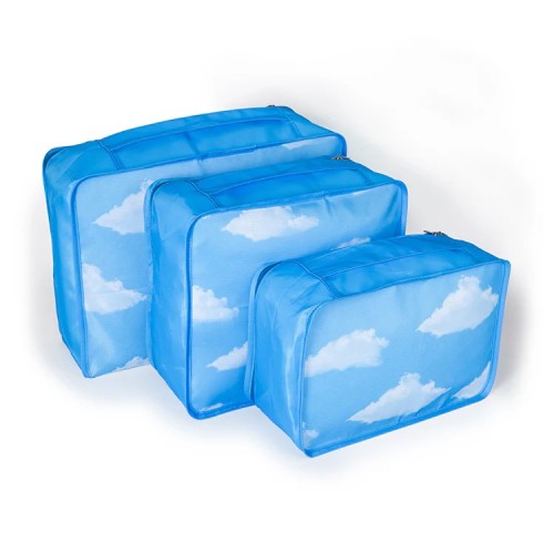 ΣΕΤ 3τμχ Θήκες Οργάνωσης Packing Cubes S/M/L Kikkerland Cloud
