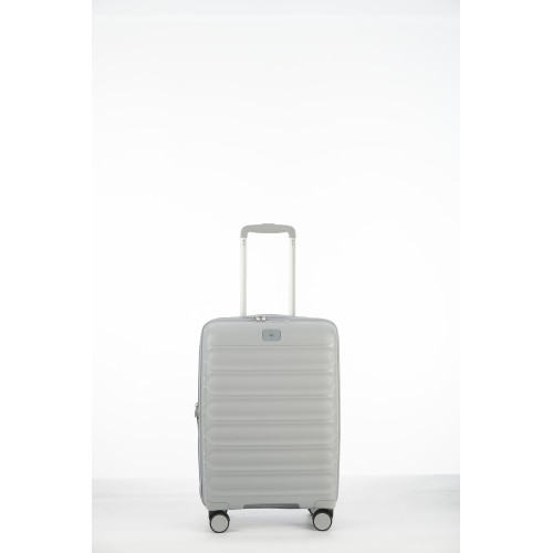 Βαλίτσα Καμπίνας Σκληρή Επεκτεινόμενη Verage V 24061-S Spinner 55cm Light Grey