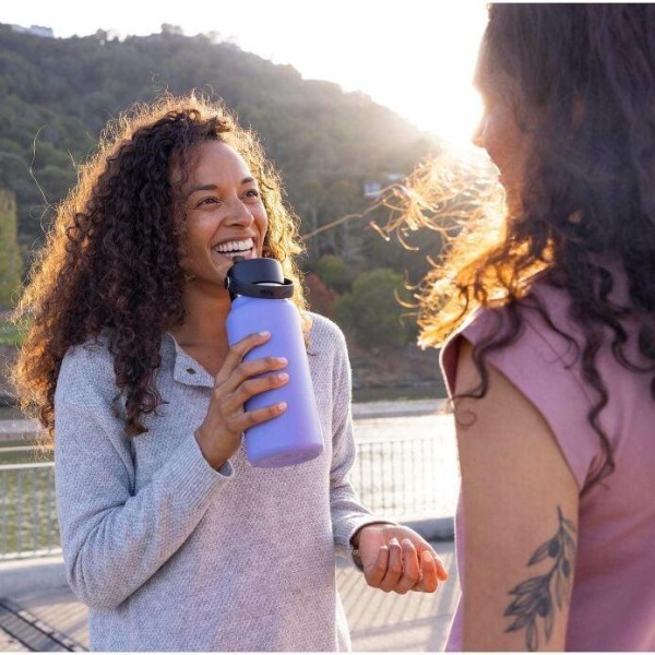 Hydro Flask Wide Flex Straw Μπουκάλι Θερμός Ανοξείδωτο 1Lt Black ΑΞΕΣΟΥΑΡ