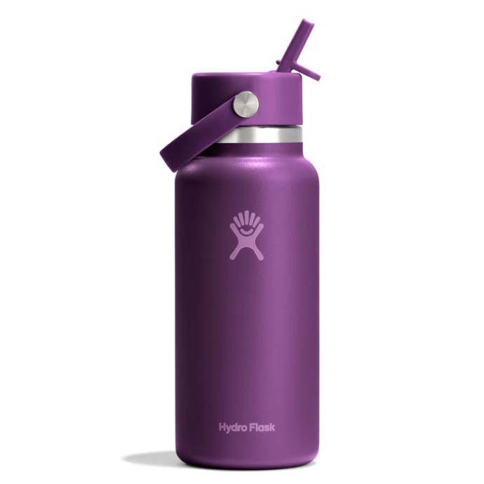 Hydro Flask  Wide Flex Straw Μπουκάλι Θερμός Ανοξείδωτο 946ml Beachplum Purple