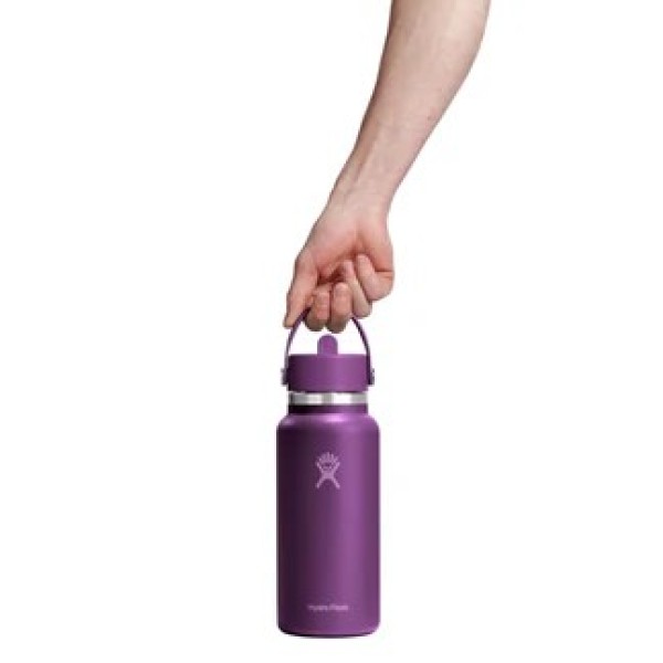 Hydro Flask  Wide Flex Straw Μπουκάλι Θερμός Ανοξείδωτο 946ml Beachplum Purple