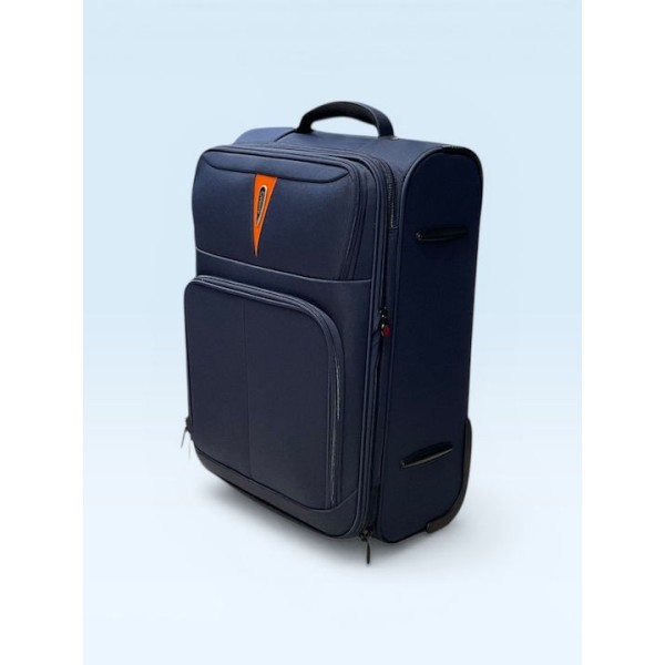 Βαλίτσα Καμπίνας Μαλακή Επεκτεινόμενη Diplomat Venice 55x37x25/28cm Μπλε