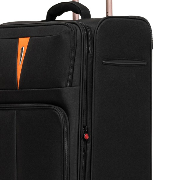 Βαλίτσα Μεγάλη Μαλακή Επεκτεινόμενη Diplomat Venice 79x47x33/36cm Μαύρο