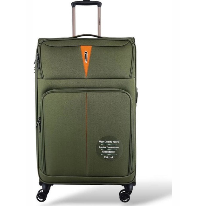 Βαλίτσα Μεγάλη Μαλακή Επεκτεινόμενη Diplomat Venice 79x47x33/36cmΠρασινο