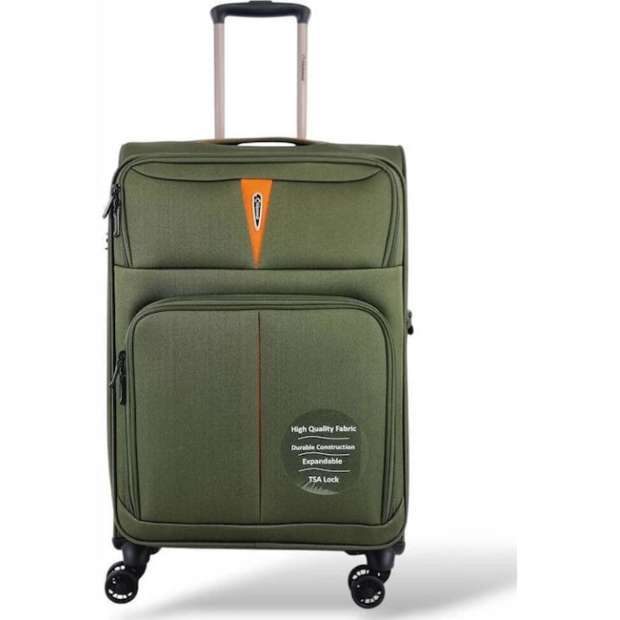 Βαλίτσα Μεσαία Μαλακή Επεκτεινόμενη Diplomat Venice 68x43x30/34cm Πράσινο